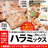 ハラミックス 牛・豚・鶏ハラミ合計1kgメガ盛り【送料無料】