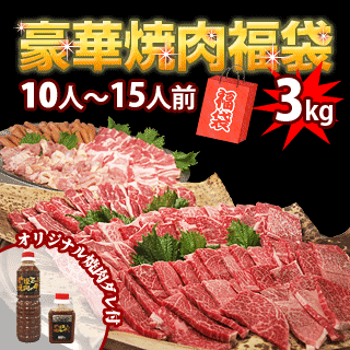 焼肉バーベキューセット3kg(10〜15人前)【送料無料】